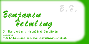 benjamin helmling business card